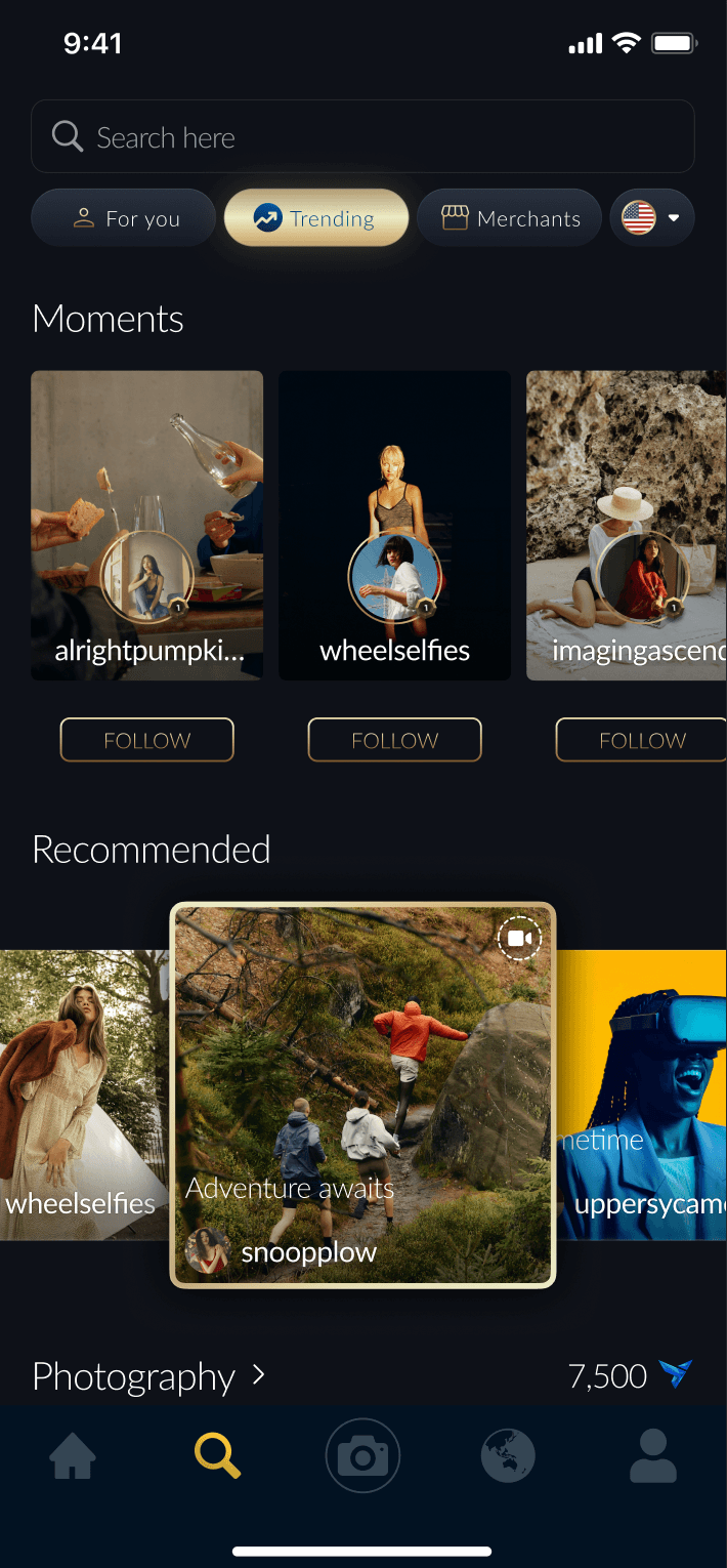 Categories & search